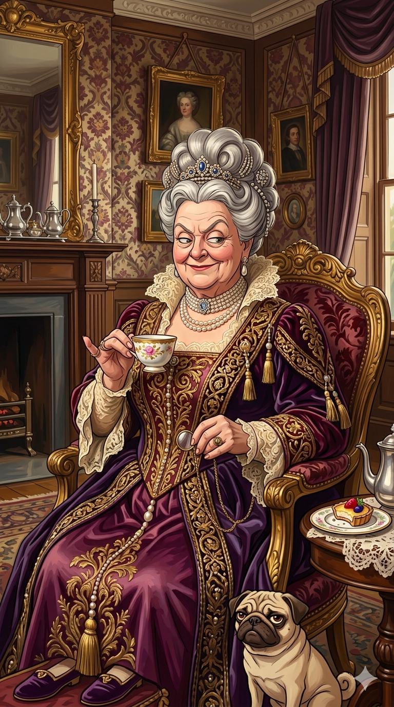 A portrait of Lady Crumbleworth-Fitzgerald